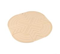 Reusable Silicone Air Fryer Mat 26.5cm Heat Resistant(Beige)