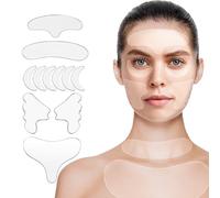 Reusable Silicone Anti-Wrinkle Patches, 11 Pieces, Silicone Chest, Eyes & Forehead, Anti-Wrinkle Patch, Wrinkle Patches to Reduce Face Wrinkles, Neck Wrinkles and Chest Wrinkles, Overnight