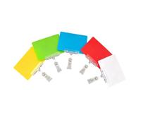 Reusable Silicone Badge Notepad, Dual-Sided Writable and Erasable Mini Whiteboard with Clip, Portable Pocket Memo Pad for Nurses, Hospital, Office, School (5, B)