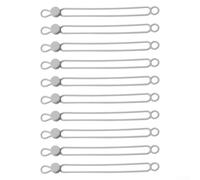 Reusable Silicone Cable Ties 108mm Wire Organizer Straps for Data Management Home Office Garden - Multi-Color Pack of 10(Gray-108mm)