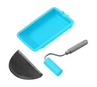Reusable Silicone Craft Roller is a craft project adhesive application aluminum handle adhesive roller with tray for large surfaces