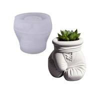 Reusable Silicone Crafting Mold Boxing Glove Shape Resin Flowerpot Cement Jewelry Holder Display Making Cement Planter Silicone Mold