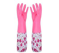 Reusable Silicone Dishwashing Gloves Waterproof Rubber Cleaning Gloves for Kitchen Household Car Washing Large (5)