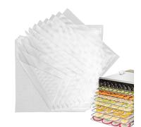 Reusable Silicone Drying Sheets - Heat Resistant Dehydrator Trays, Non Stick Food Mats | Flexible Mesh Pad Set Kitchen Accessories, Dishwasher Safe Drying Tools for Jerky Meat Beef Fruit Prep