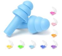 Reusable Silicone Earplugs, 8 Pairs of Noise Reduction Ear Plugs, Suitable for Sleeping, Swimming, Snoring, Concerts, Airplanes, Travel, Work, Noisy Places