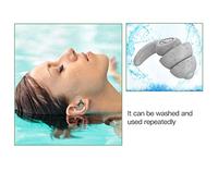 Reusable Silicone Earplugs for Noise Reduction Sound Isolating, Third Generation Ear Plugs Lightweight Portable for Sleeping/Traveling, Washable Material (Gray)