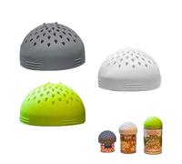 Reusable Silicone Filter Lid Set for Mason Jars Leak-Proof Strainer for Cold Brew Coffee, Loose Tea & DIY Infusions 3-Pack in Grey, White & Lime
