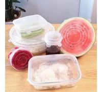 Reusable Silicone Food Covers (6-Pack) | Stretchable, Multi-Size BPA-Free Lids | Airtight, Eco-Friendly Food Storage | Microwave, Dishwasher & Freezer Safe | Bowl & Container Covers