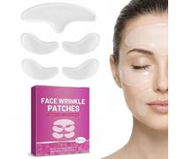 Reusable Silicone Forehead Wrinkle Patches for Overnight Use -Anti-Wrinkle Patches for Smile Line and Under Eye Forehead Smoothing Facial Pads for Deep Lines and Hydration (5-Pack)