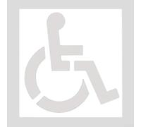 Reusable Silicone Handicap Parking Stencil for ADA Compliant Wheelchair Accessible Markings - Flexible, Weatherproof Template for Outdoor Use on Asphalt and Concrete Surfaces