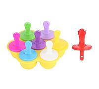 Reusable Silicone Ice Cream Forms | 7 Popsicle DIY Maker for Young Ones/Wholesome Snacks/Summer Treats | Food - Grade BPA - Kitchen Tool (Yellow)