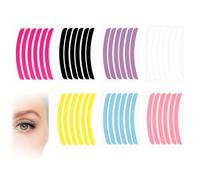 Reusable Silicone Lash Lift Kit with Curved Shields in 7 Colours - 42 PCS Eyelash Perm Tools, Gentle Adhesive Strips for Professional Salon Use and Home Styling, Suitable for All Eye Sizes and Shapes