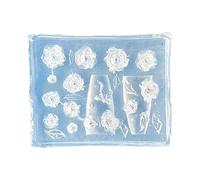 Reusable Silicone Nails Decors Stencils Nails Carving Moulds Stamping Stencils Manicure Accessories Decorative Tool Decorative Nail Charm Silicone Mold