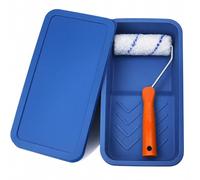 Reusable Silicone Paint Tray with Lid, Peel-to-Clean, Durable 4 Inch Small Paint Roller Tray, 3-Piece Set