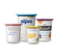 Reusable Silicone Pot Tops - 4-Pack 95 mm Airtight Yoghurt & Cream Pot Lids, Perfect for SKYR ONKEN ALPRO and Other Large Yogurt Pots