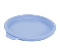 Reusable Silicone Round Layer Cake Pan for DIY Baking Projects Including Ombre Cakes, Chiffon Cakes, and More (6inch Blue)