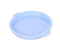 Reusable Silicone Round Layer Cake Pan for DIY Baking Projects Including Ombre Cakes, Chiffon Cakes, and More (8inch Blue)