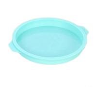 Reusable Silicone Round Layer Cake Pan for DIY Baking Projects Including Ombre Cakes, Chiffon Cakes, and More (8inch Green)
