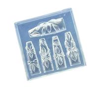 Reusable Silicone Stamp Templates Create Nails Decals with Crystals Patterns for Manicure Craft Projects Supplies Home Manicure Flower Templates