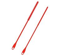 Reusable Silicone Straw Brushes, 2024 NEW Extra Long Straw Cleaning Brush, Drinking Bottle Straw Cleaner, Bendable Crevice Brush Pipe Cleaners for Smoothie Straw Washing(2Pcs Red (6mm 8mm))