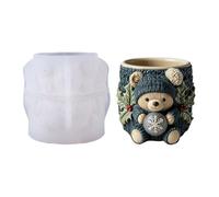 Reusable Silicone Sweater Bear Mold Multi Purpose Craft Tool for Resin Jewelry Planter Candle Candy Containers Homemade Decorations Decorative Container Silicone Mold