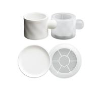 Reusable Silicone Teacup Mould for Epoxy Resin Craft Candle Holders Concrete Plaster Art Coasters Tray Projects