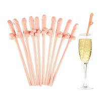 Reusable Skin Tone Party Straws, 20PCS Hen Party Naughty Drinking Straws Chick, Girls Cocktail Night Novelty Party Accessories for Bar Bachelorette Party Birthday Wedding