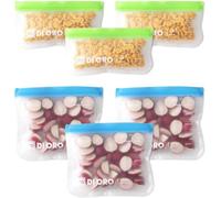 Reusable Snack Bags - 3 Sandwich & 3 Small Bags
