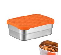Reusable Snack Containers with Lids,Easy Open Stainless Steel Tableware - Lunch Box Containers - for Camping Sea Beach Outdoor Travel Work Vacation Offices Long Drive