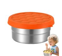 Reusable Snack Containers with Lids - Leakproof Stainless Steel Bowls with Silicone Lid | Lunch Box Containers | for Camping Sea Beach Outdoor Travel Work Vacation Offices Long Drive