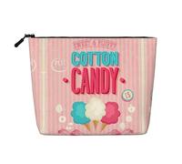 Reusable Snack Cotton Candy Print Bags,Large Capacity Travel Toiletry Bag, Makeup Bags with Zipper