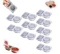 Reusable Snack Pack Containers, Double Compartment Snack Containers, Thickened and Portable Reusable Snack Packs, 2 Compartment Hinged Lid Clear Plastic Portion Cups (10pcs)