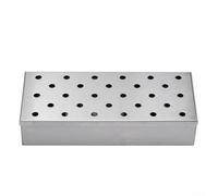 Reusable Stainless Steel Charcoal Box for Grilling Meats Seafood and Vegetables Offering Safe Handling and Easy Cleaning with Ample Chip Storage