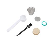 Reusable Stainless Steel Coffee Capsule with 100pcs Filter Paper, Easy Clean Coffee Pods Filter Set for Home Office Travel, Compatible with Most Coffee Machines