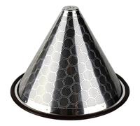 Reusable Stainless Steel Coffee Filter, 1 to 3 Cup Pour Over Coffee Filter for V60 Drippers, Heat Insulated Silicone Ring, for Home, Office and Tea Brewing