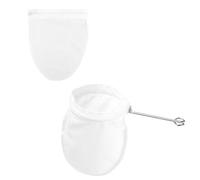 Reusable Stainless Steel Handle Ultra Fine Mesh Strainer Juice Sieve with Zipper Extra Strainer Bag for Nut Milk Coffee Juice Cheese