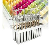 Reusable Stainless Steel Popsicle Molds Set for Homemade Ice Cream and Yogurt, 20PCS DIY Ice Pop Maker with Sticks