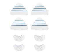 Reusable Steam Mop Pads Set, 4 Pack Steam Mop Pads & 4 Universal Microfiber Cloths, Compatible with True & Tidy STM-500, STM-700 Steam Mops, Washable Pads for Floor Cleaning, Scrubbing and Caring