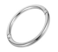 Reusable Steel Bull Nose Ring for Cattle and Calves Handling | Stainless Steel, Quick Application and Removal, Silver Finish, for Livestock Management in Barns and Pens