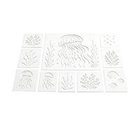 Reusable Stencil Wall Stencils for Drawing Animals | Beach and Summer Moulds Wall and Murals Ceramic Cakes Cards Home Garden Art