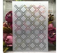 Reusable Stencils,11.42 x 8.27 Inch Geometry Frame Texture Drawing Stencils for DIY Art Craft Wall Canvas Furniture Scrapbook Home Decoration Style A