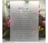 Reusable Stencils,11.42 x 8.27 Inch Let's Go English Article Drawing Stencils for DIY Art Craft Wall Canvas Furniture Scrapbook Home Decoration
