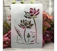 Reusable Stencils,11.42 x 8.27 Inch Love Live Laugh Drawing Stencils for DIY Art Craft Wall Canvas Furniture Scrapbook Home Decoration Style K