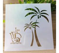 Reusable Stencils,13x13cm Flower Stencils for Painting on Wood DIY Craft Paint Template for Wall Scrapbook Home Décor Style 9