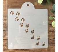 Reusable Stencils,15cm Cat Dog Paw Stencils for Painting on Wood,Wall,Furniture,Floor,Layering Templates for Crafts DIY Home Décor