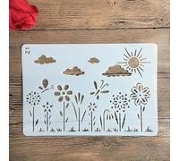 Reusable Stencils,26x18cm Bird Flower Leaf Stencils for Painting on Wood DIY Craft Paint Template for Wall Scrapbook Home Décor Style 11
