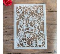 Reusable Stencils,29x21cm Butterfly Flower Stencils for Painting on Wood DIY Craft Paint Template for Wall Scrapbook Home Décor Pattern A