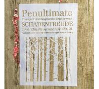 Reusable Stencils,29x21cm Forest Trees Stencils for Painting on Wood DIY Craft Paint Template for Wall Scrapbook Home Décor