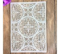Reusable Stencils,29x21cm Retro Pattern Stencils for Painting on Wood DIY Craft Paint Template for Wall Scrapbook Home Décor Style 4
