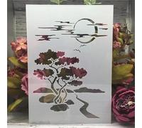 Reusable Stencils,A4 29cm Branch Rose Flower Stencils for Painting on Wood,Wall,Furniture,Floor,Layering Templates for Crafts DIY Home Décor Style I